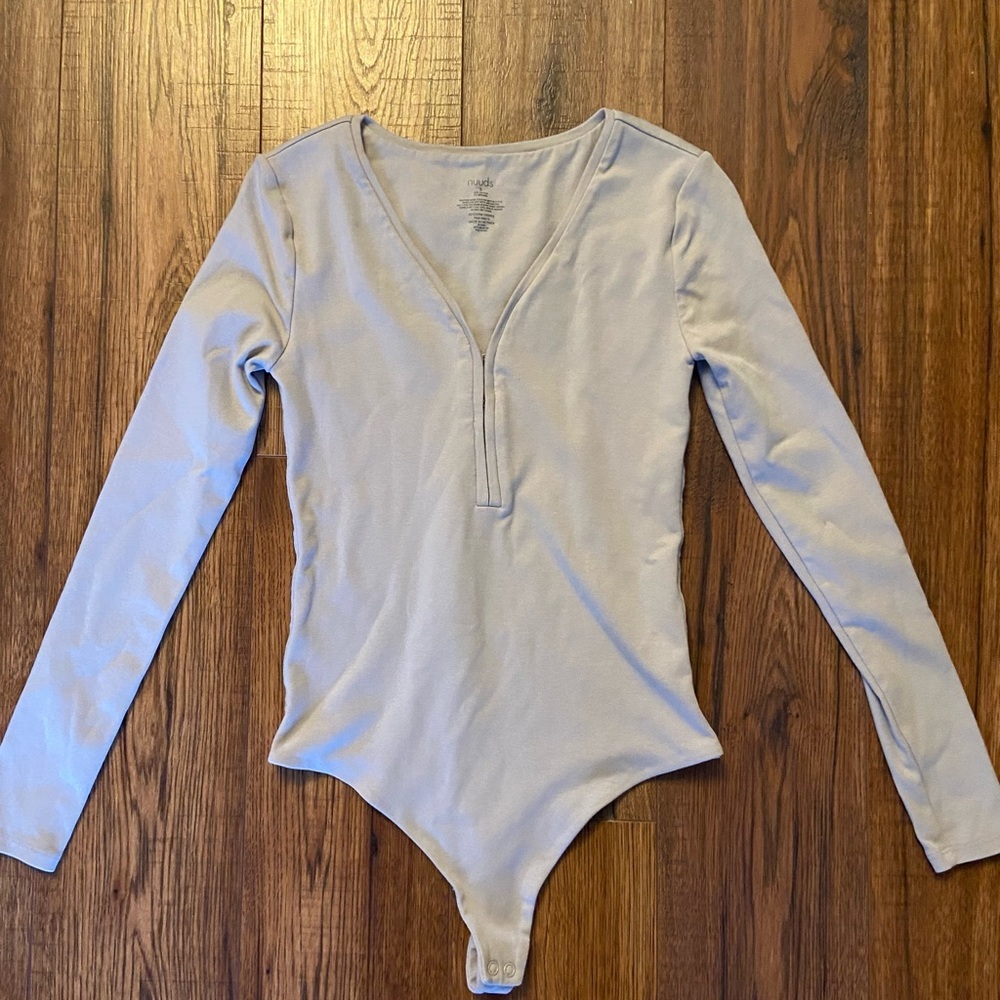 Nuuds Long Sleeve Bodysuit Womens Size Small